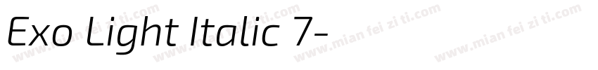 Exo Light Italic 7字体转换